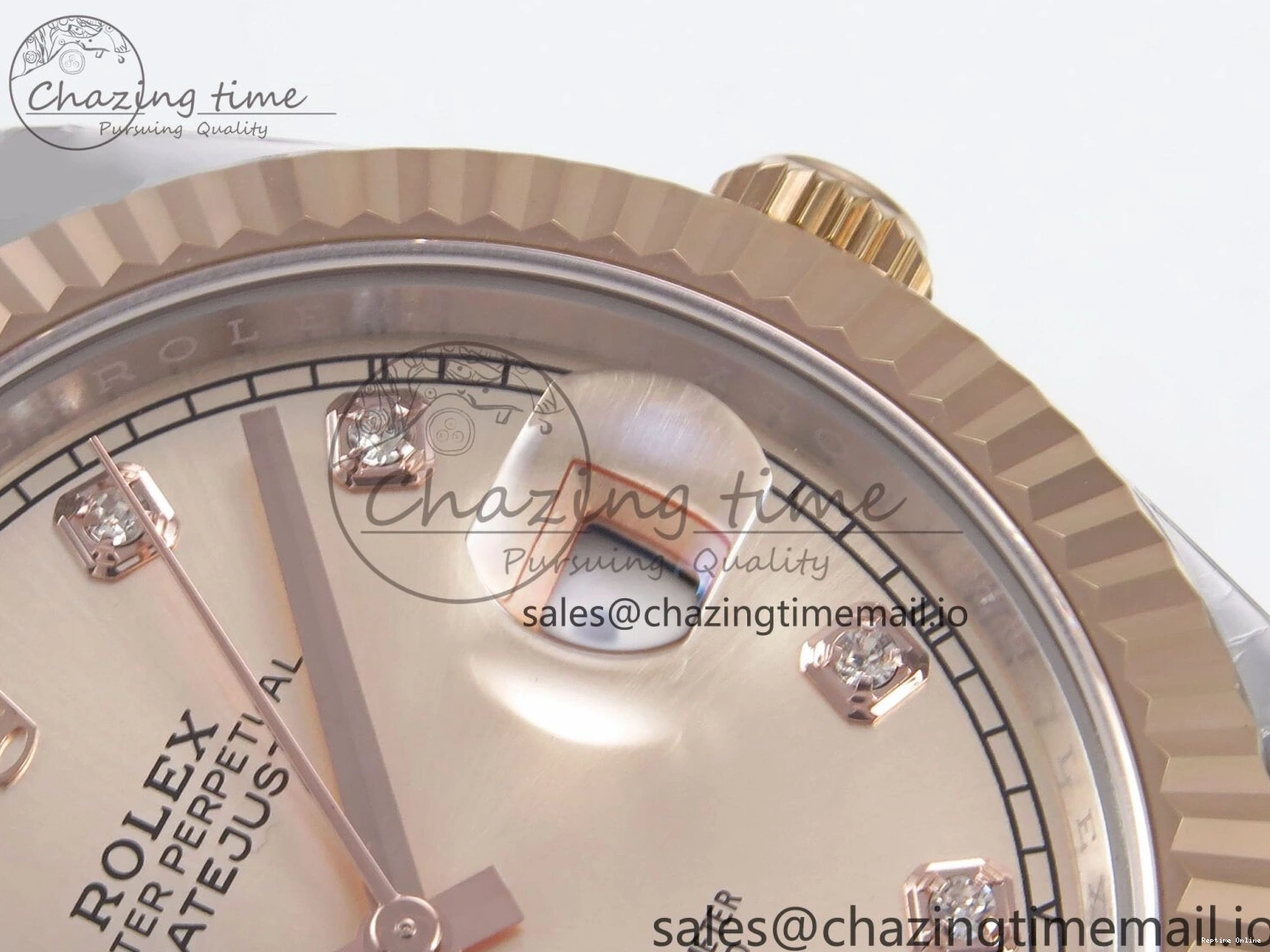 0208 DateJust 41 126331 EWEF Best Edition RG Diamonds Dial on SS RG Jubilee Bracelet A UrbanChic 999
